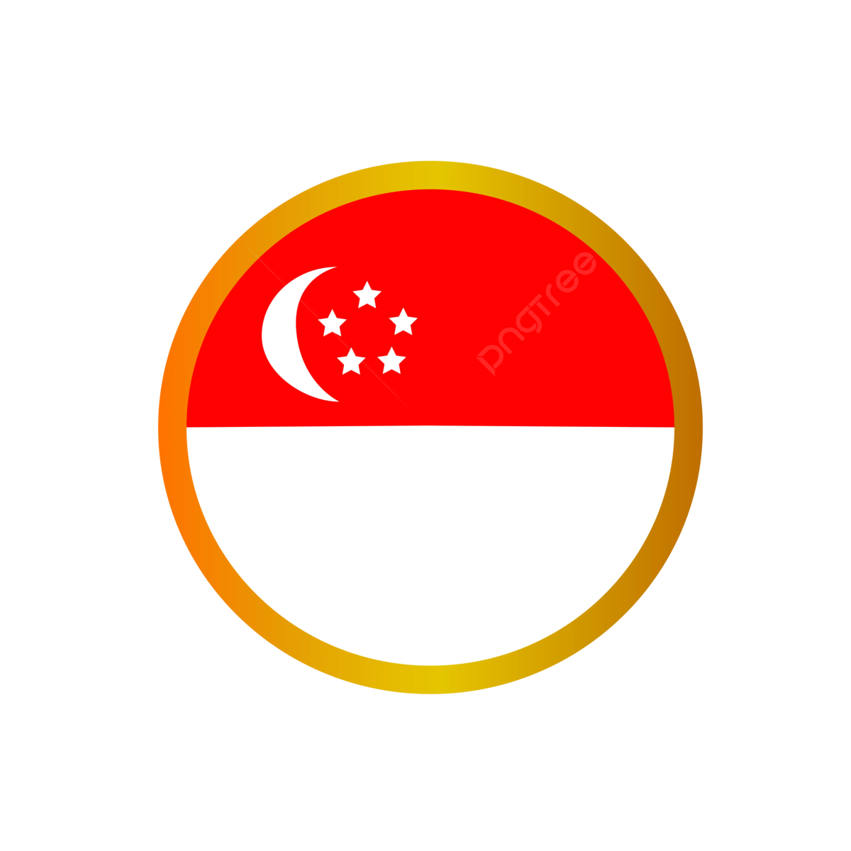 Pngtree Shining Singapore Simple Circle Flag Vector Png Image 9260606